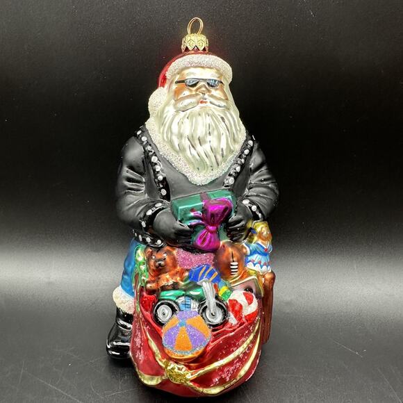 1998 CHRISTOPHER RADKO HARLEY SANTA 7" ORNAMENT 98-HAR-01 - Picture 1 of 13